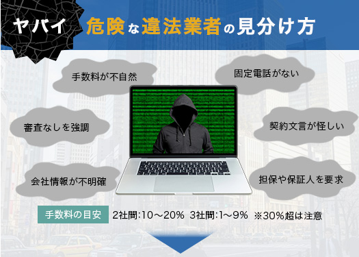 ヤバい・危険な違法業者の見分け方