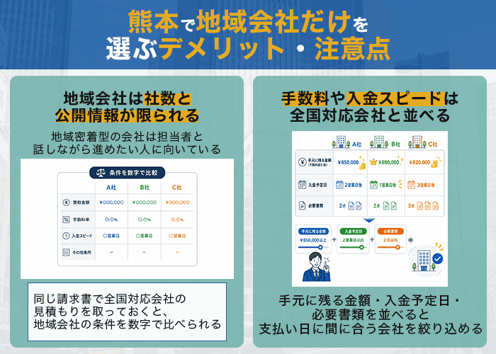 熊本で地域会社だけを選ぶデメリット・注意点