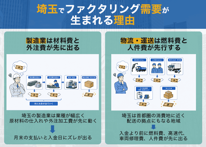 埼玉でファクタリング需要が生まれる理由