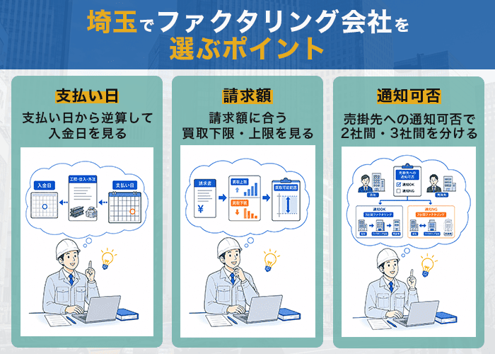 埼玉でファクタリング会社を選ぶポイント