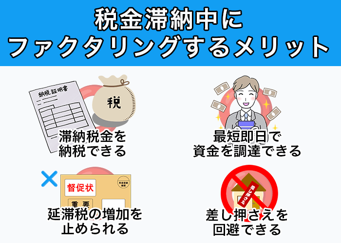 税金滞納中にファクタリングをするメリット