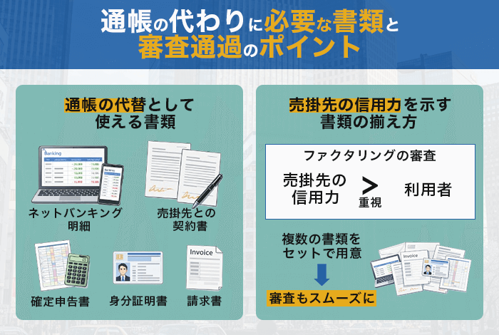 通帳の代わりに必要な書類と審査通過のポイント