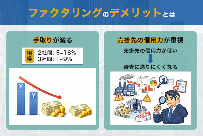 ファクタリングのデメリットとは