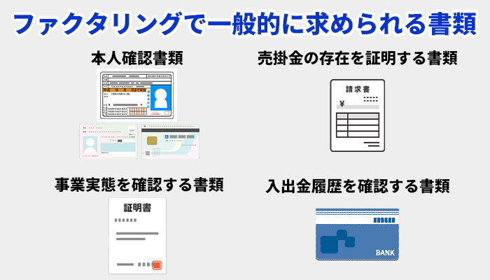 ファクタリングで一般的に求められる書類