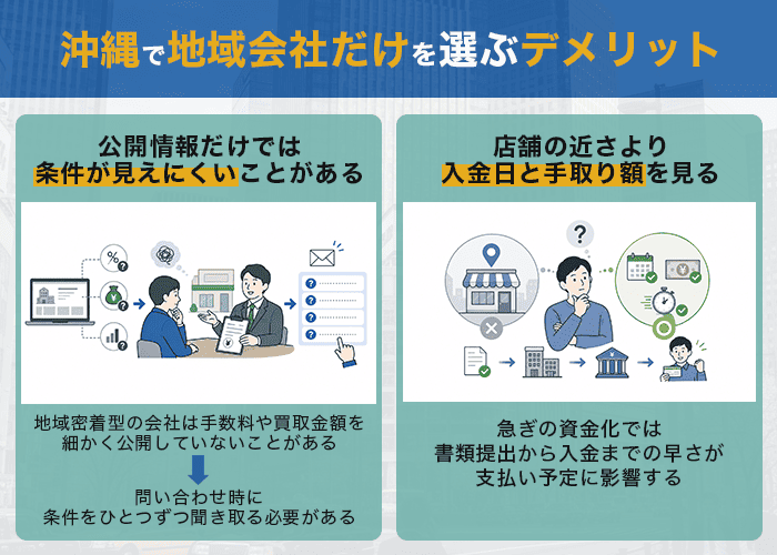 沖縄で地域会社だけを選ぶデメリット