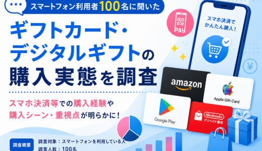 スマホ決済等によるギフトカード・デジタルギフトの購入実態を100人に調査