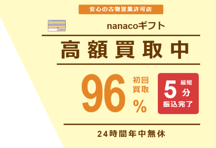 おすすめのnanacoギフト買取サイト「ソクフリ」