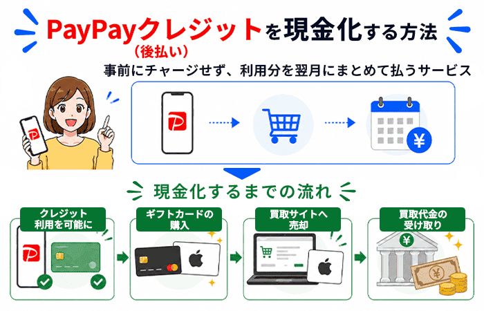 PayPayクレジット（後払い）を現金化する方法