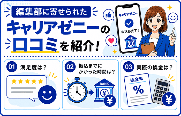 キャリアゼニーの編集部に寄せられた口コミ