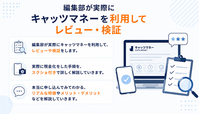 編集部が実際にキャッツマネーを利用してレビュー・検証