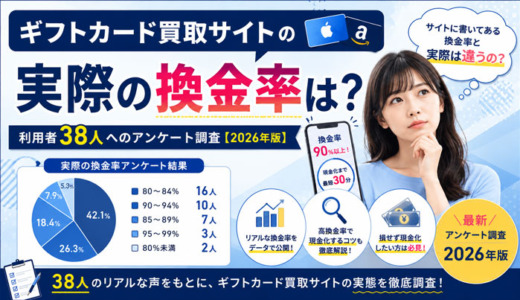 ギフトカード買取サイトの実際の換金率は？利用者38人へのアンケート調査【2026年版】