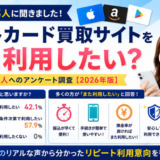 ギフトカード買取サイトをまた利用したいかアンケート調査