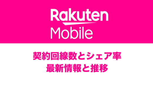 楽天モバイル契約者数が2024年10月に800万回線超え。推移と業界シェア率は？