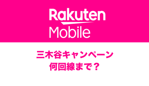 三木谷キャンペーンは何回線まで適用？2回線目&3回線目は？