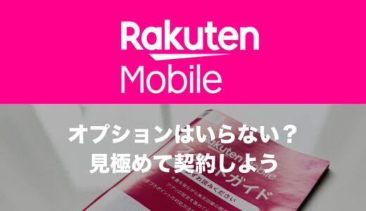 楽天モバイルのオプションはいらないものが多い。必要なのか解説。