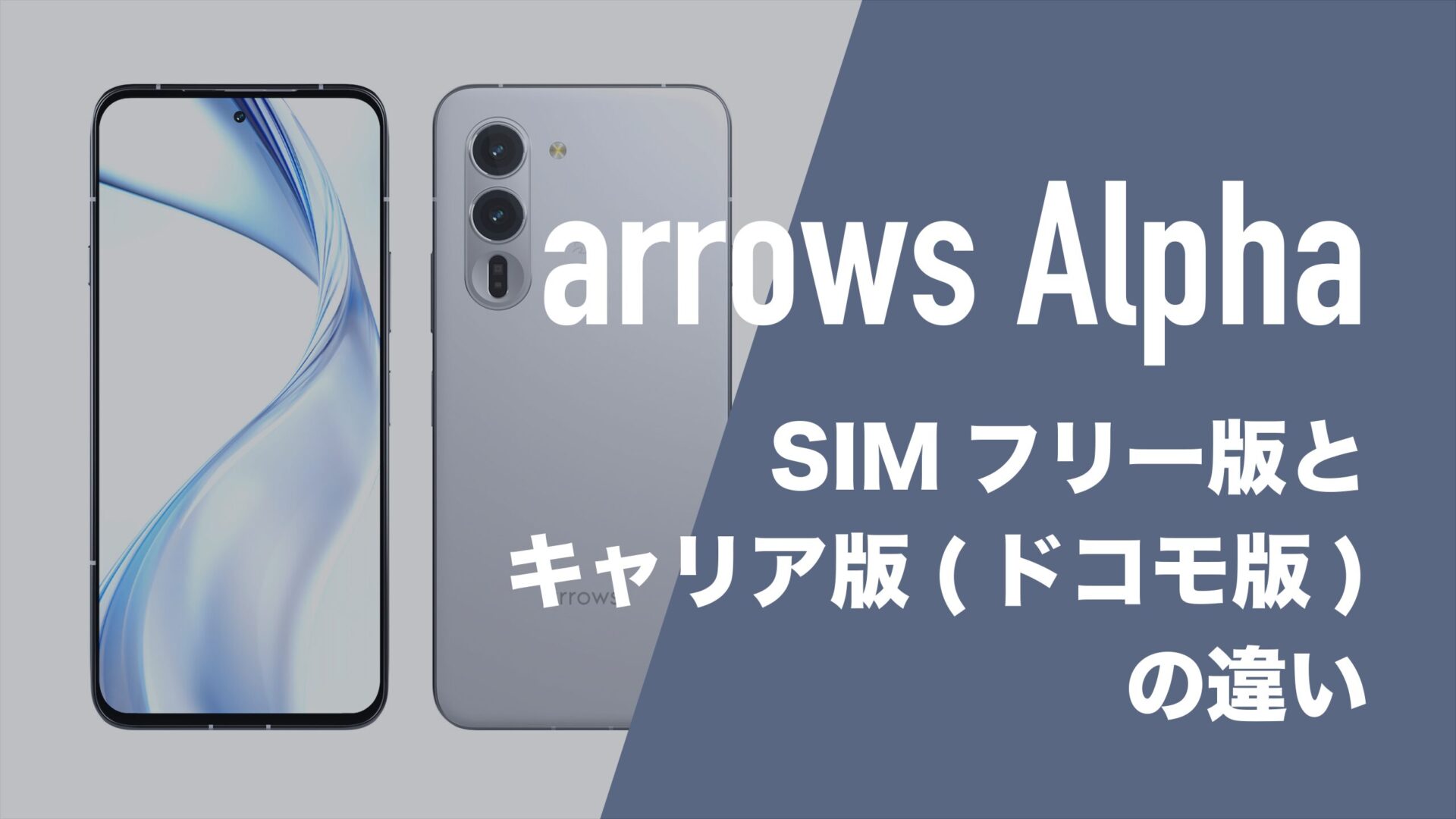 arrows AlphaのSIMフリー版とキャリア(ドコモ)版に違いはあるのか