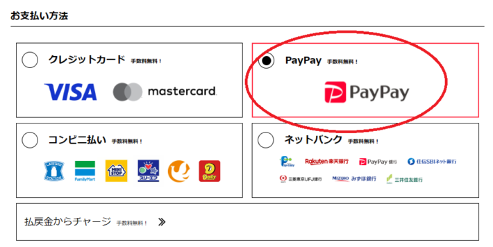 電子マネーはPayPayを使える