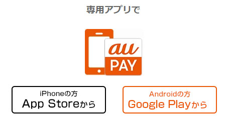 auPAYアプリからauPAYプリペイドカードへチャージ可能