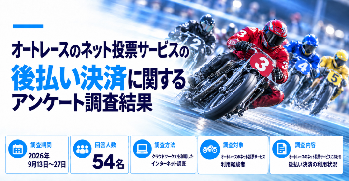 オートレースのネット投票サービスの後払い決済に関するアンケート調査結果