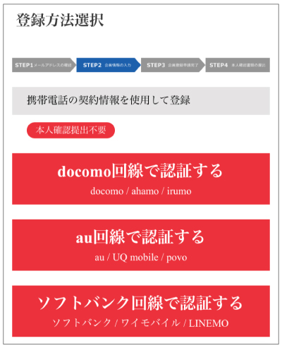 チャリロトの登録画面