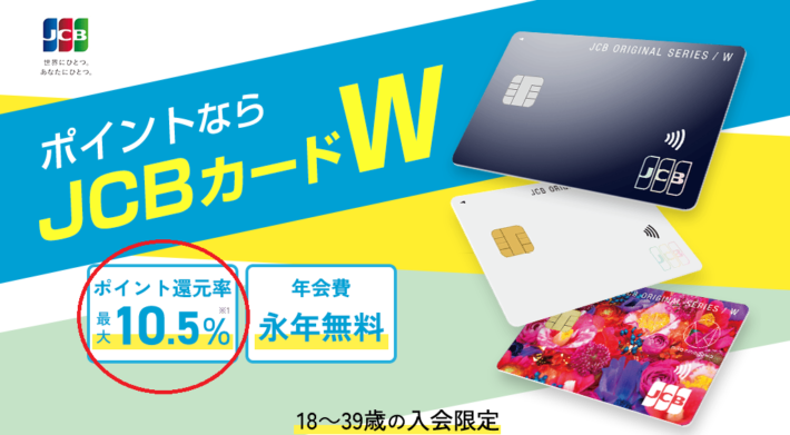 「ポイント還元率最大10.5％」との記載