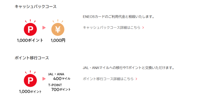 ENEOSポイントの利用方法①