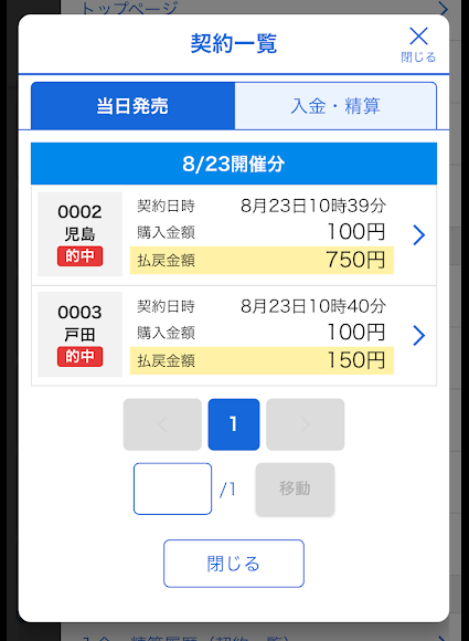 テレボートでもシンプルサイトの投票結果を見られる
