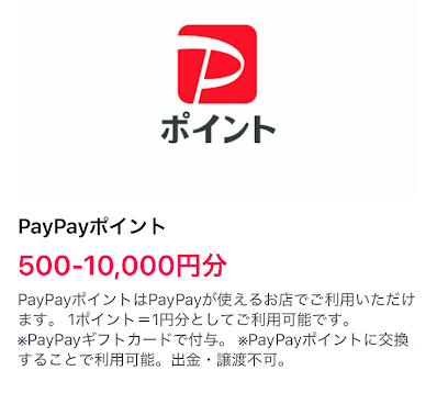 PayPayポイントの交換可能額