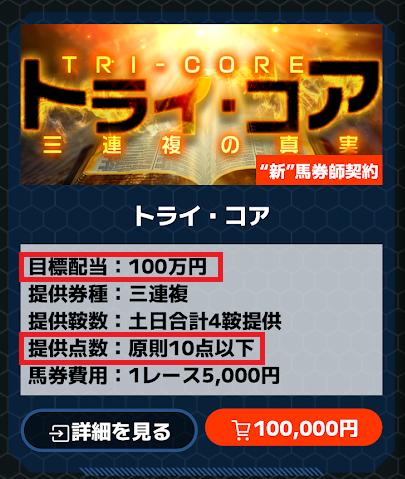 配当目標が100万円以上に設定されている