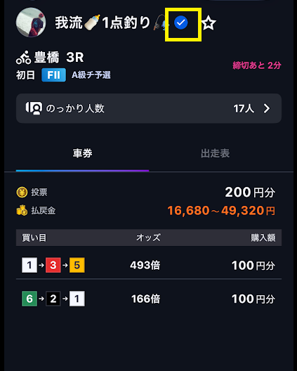 公認予想師の「のっかり」