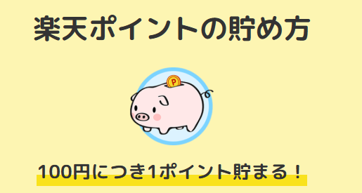 楽天カードは100円につき1ポイント貯まる