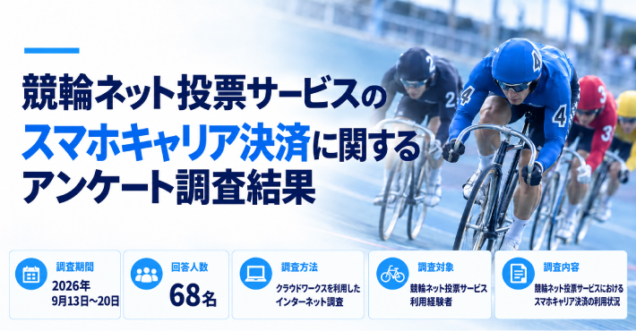 競輪ネット投票サービスのスマホキャリア決済に関するアンケート調査結果