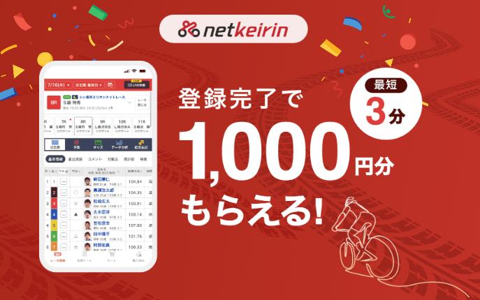 netkeirinの新規登録キャンペーン