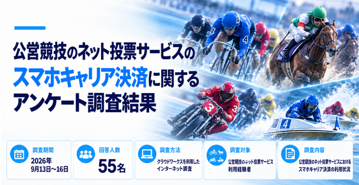 公営競技のネット投票サービスのスマホキャリア決済に関するアンケート調査結果