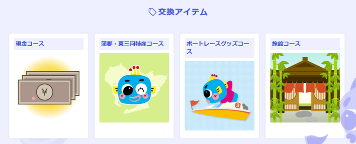 貯まったポイントの交換先