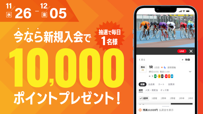 みんなの競輪の登録キャンペーン