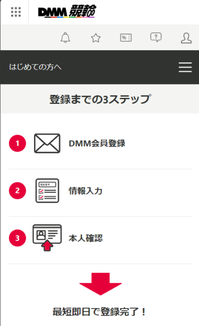 DMM競輪に登録する