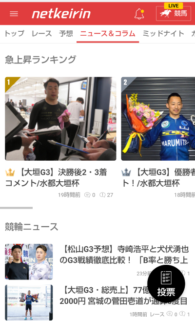 netkeirinのニュースとコラム