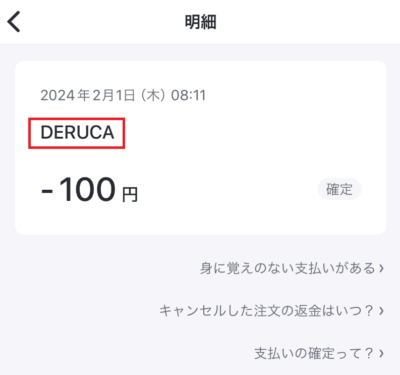 ペイディでKドリームス（デルカ）に入金成功