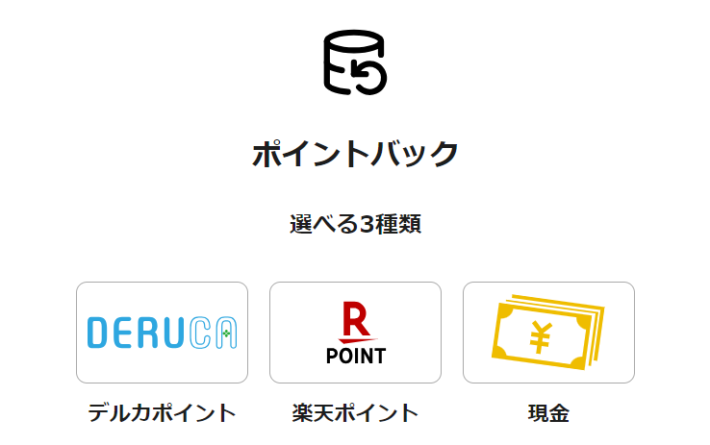 貯まったポイントはそのまま換金できる