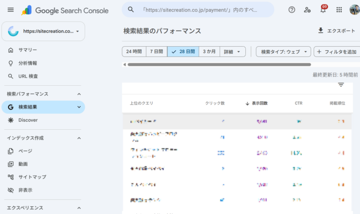 公営競技の決済ガイドのSearch Consoleのクエリ