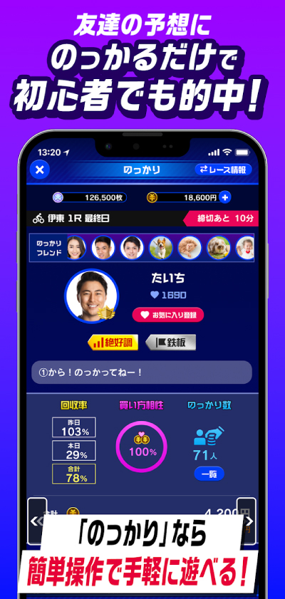 ティップスターの「のっかりベット」