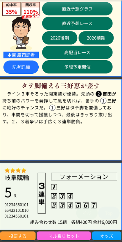 エンジョイの記者予想