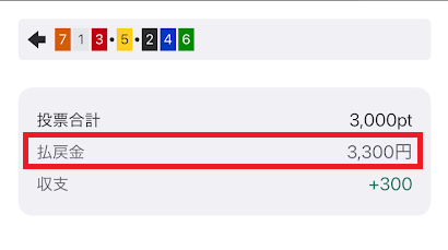 「払戻金」になると出金できる