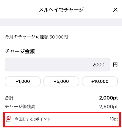 ウィンチケットはチャージでdポイントが貯まる