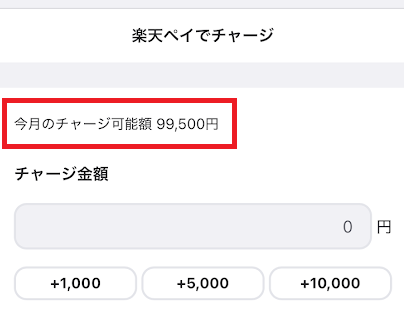 ウィンチケットの楽天ペイチャージ上限
