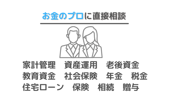 お金のプロ（ファイナンシャルプランナー）に直接相談できる内容