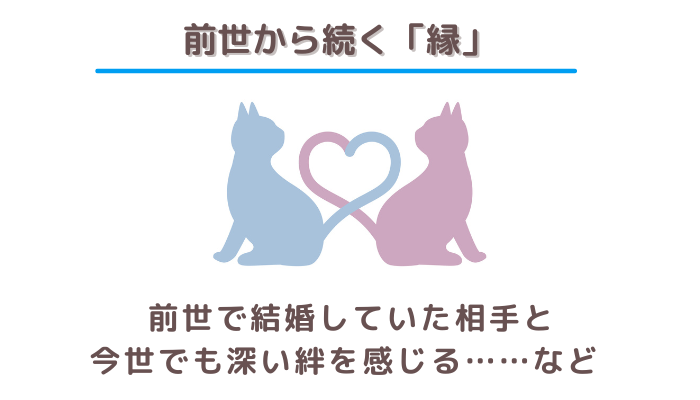 前世占いで、前世から続く縁が分かる（前世で結婚していた相手と今世でも深い絆を感じる……など）